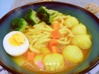 Japanese Curry Fish Ball Udon Noodles recipe