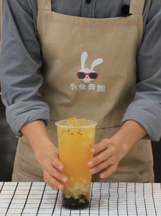 The Practice of Coco Milk Tea Passion Fruit Double-shot Cannon-bunny Running