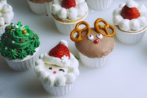 🎄christmas Models｜cupcakes｜super High Value｜super Cute｜christmas Hat｜christmas Tree｜elk｜santa Claus recipe