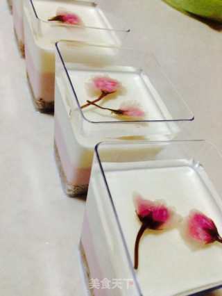 Sakura Cheese Mousse Cake recipe