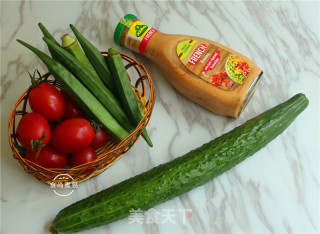 Cherry Tomatoes Mixed with Okra recipe