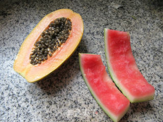 Stir-fried Papaya with Watermelon Peel recipe