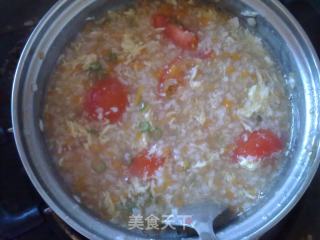 Tomato Carrot Egg Congee recipe