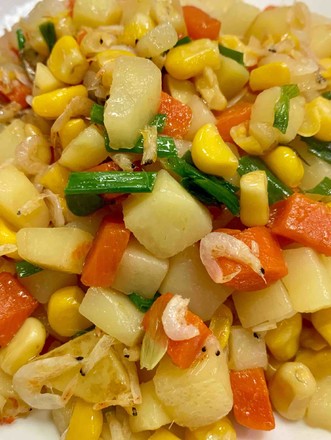 Stir-fried Three Fresh Vegetables recipe