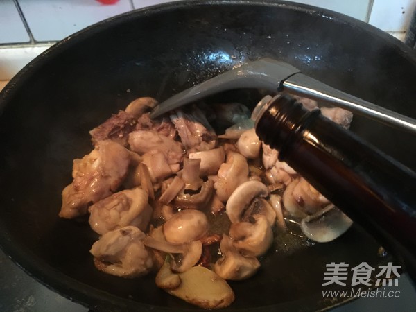 Fried Chicken with Mushrooms recipe