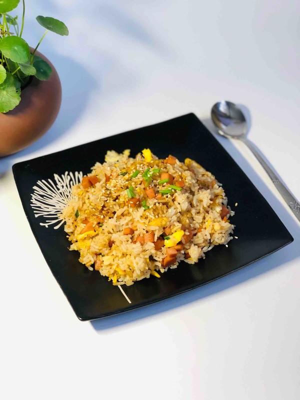 Fried Rice with Ham and Egg recipe