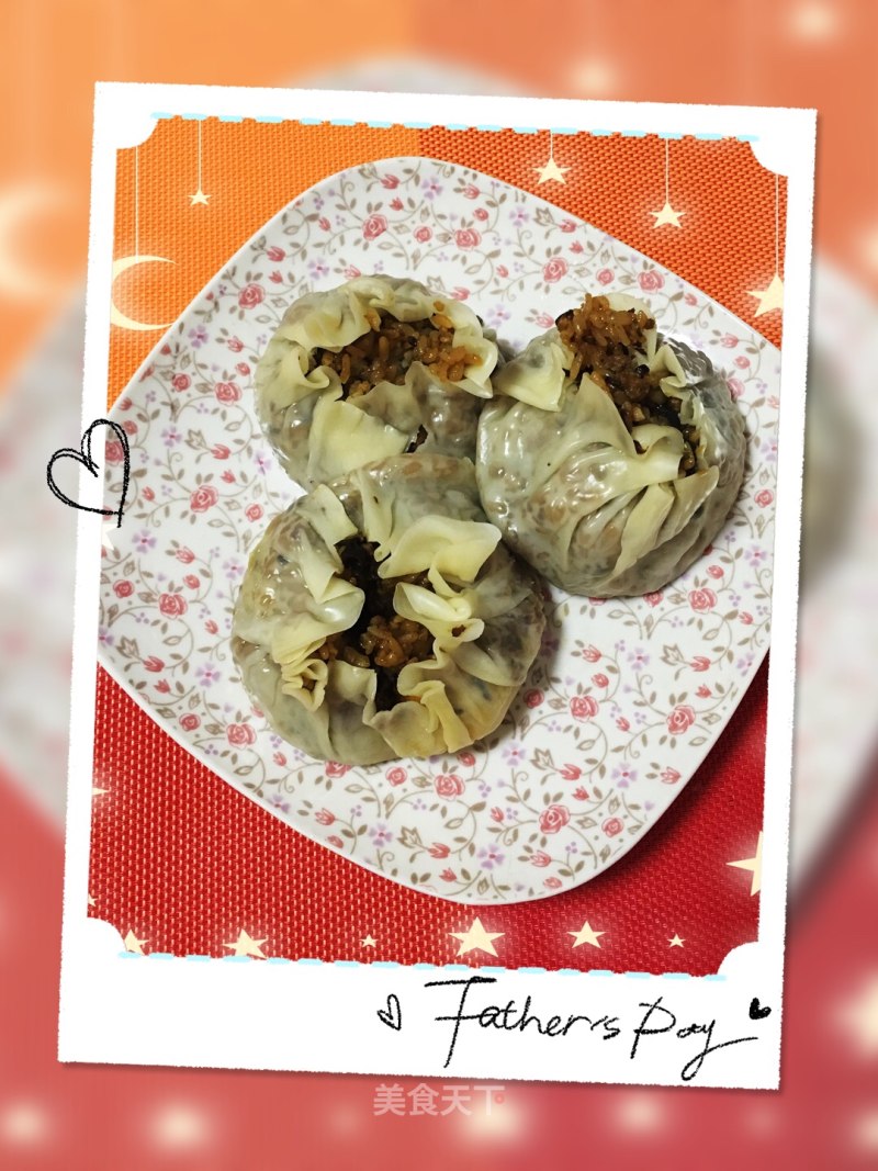 Duck and Egg Yolk Siu Mai with Mushrooms, Fungus and Minced Meat recipe