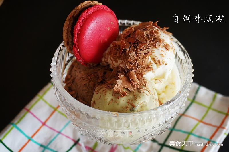 3 Flavors of Homemade Ice Cream Diy (green Tea Chocolate Vanilla)--no Ice Cream Machine Required recipe