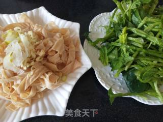 Spinach Fried Bean Curd recipe