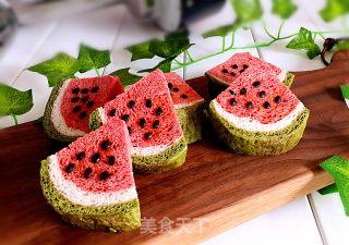 #the 4th Baking Contest and is Love to Eat Festival#mini Watermelon Toast recipe