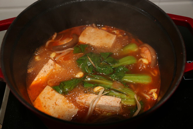 Tomato Sauce Tofu Soup recipe