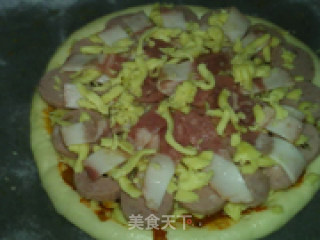 Cook100 Trial: Ham and Bacon Pizza (hand Beaten Crust) recipe