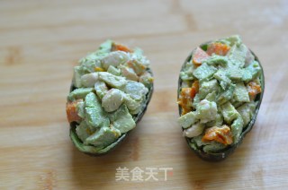There is Also A New Way to Eat Fruit-----baked Shrimp with Avocado recipe