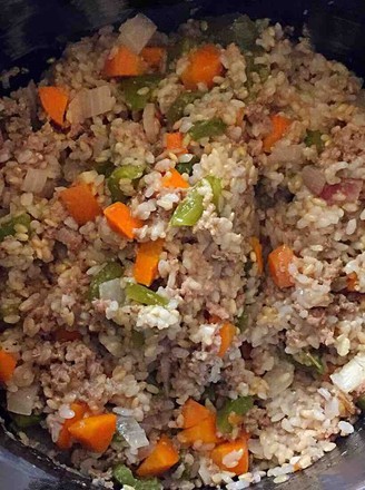 Black Pepper Beef Braised Rice recipe