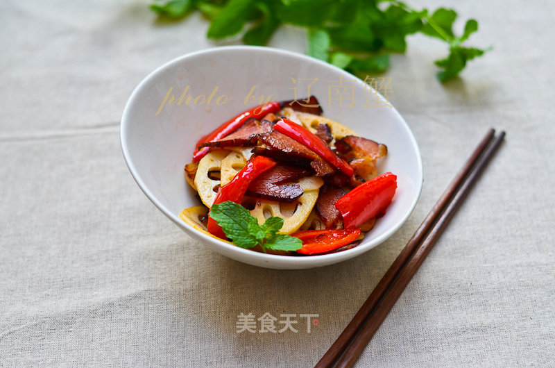 Bacon Lotus Root Slices recipe