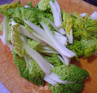 Lap Mei-stir-fried Yellow Cabbage with Chinese Sausage recipe