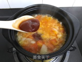 Beef with Tomato and Enoki Mushroom recipe