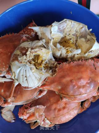 Steamed Flying Crab with Seafood recipe