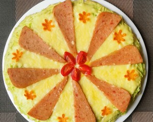 Creative Zucchini Luncheon Meat Pizza recipe