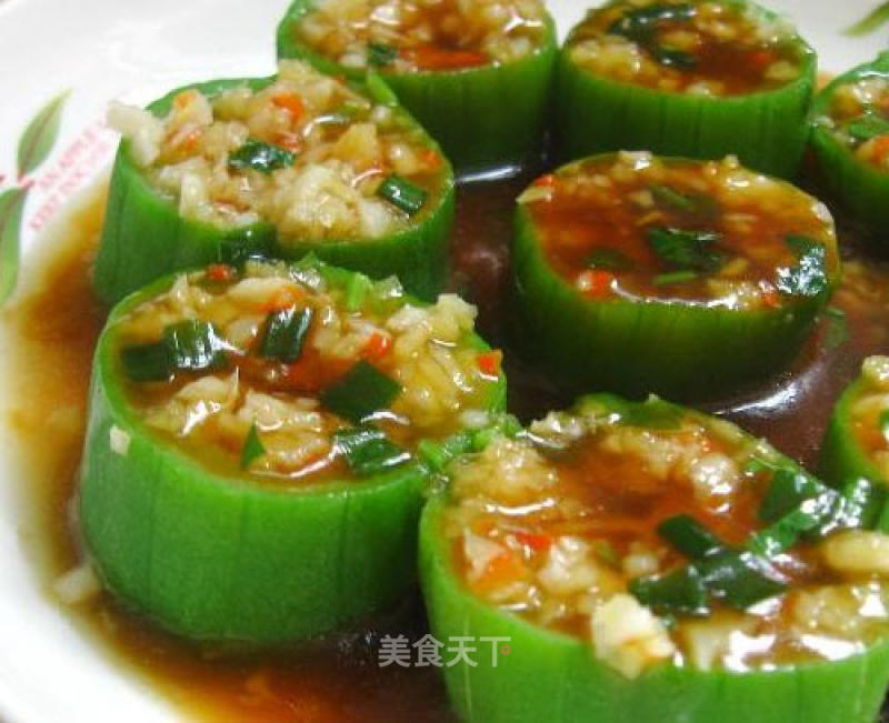 Steamed Loofah with Garlic recipe