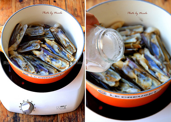 Braised Razor Clam with Colored Pepper recipe