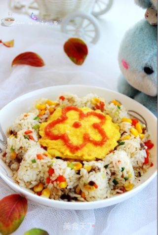 Creative Recipe for Children-flower Fried Rice recipe