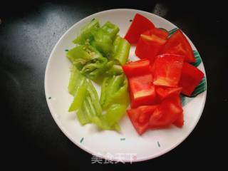 Scrambled Eggs with Tomatoes and Peppers recipe