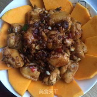 Steamed Pumpkin with Chicken Wings recipe