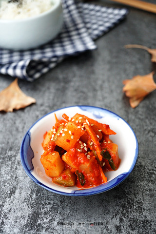 #trust之美#【korean Radish Kimchi】 recipe