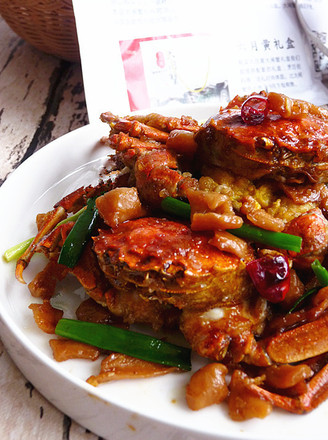 Stir-fried Crab with June Dried Yellow Radish recipe