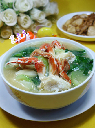 Rice White, Green Cabbage and Crab Soup recipe