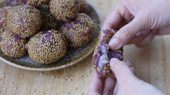 Purple Sweet Taro Hemp Ball recipe