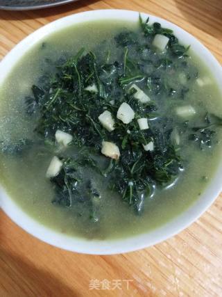 #春日美食#garlic Fragrant Big Green Leaves recipe