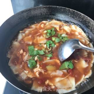 Tomato Egg Potato Noodles recipe