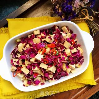 Purple Cabbage Mixed with Dried Bean Curd recipe