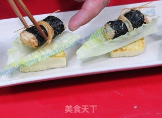 Japanese Style Cuttlefish and Seaweed Dragon Beard recipe