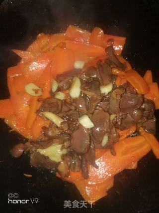 Duck Gizzards Fried Carrots recipe