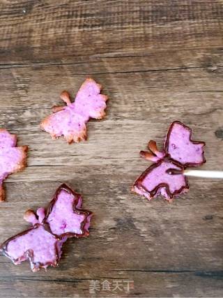 #aca Fourth Session Baking Contest# Making Pornographic Purple Sweet Potato Butterfly Cookies recipe