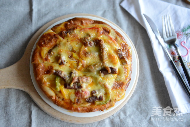 Delicious Steak Pizza recipe