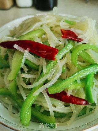 Green Pepper and Potato Shreds recipe