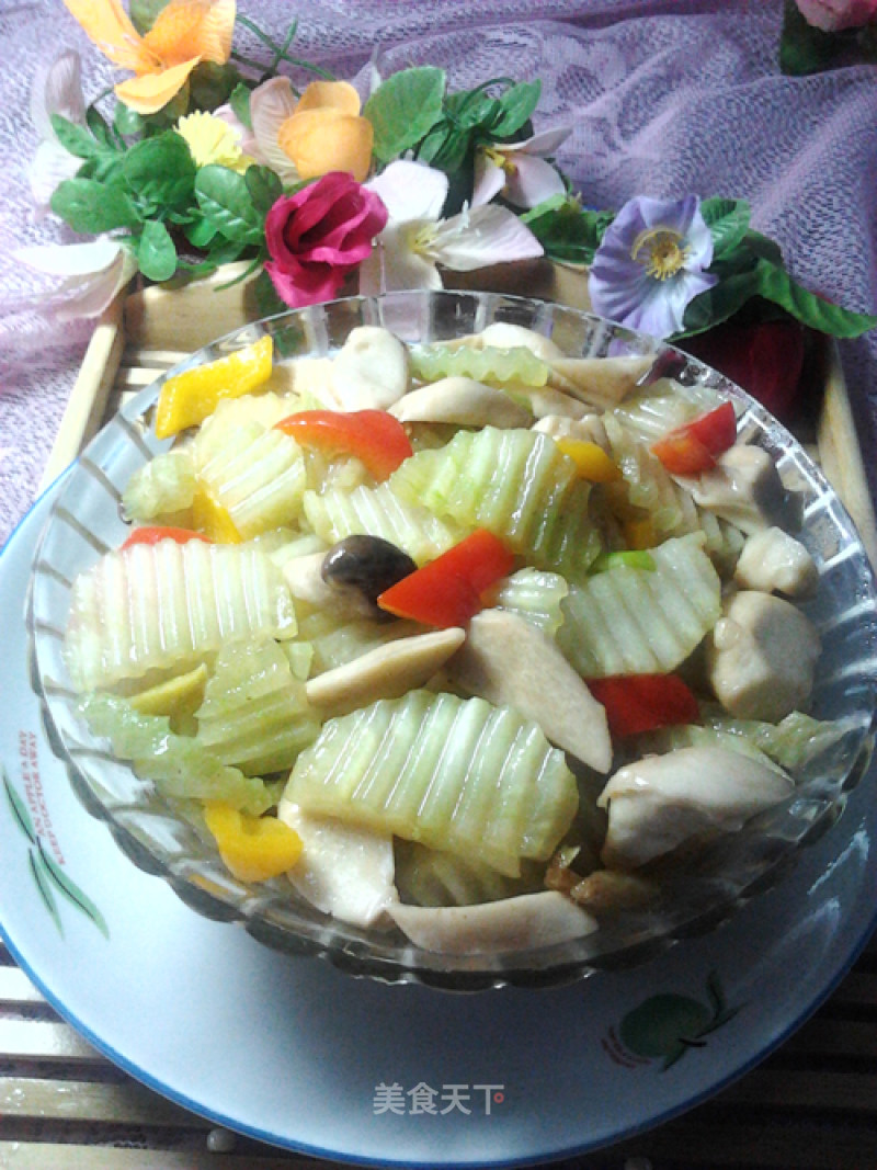 Pleurotus Eryngii with Oyster Sauce Lettuce recipe