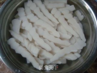 Stir-fried Rice Cake with Pork with Pickled Vegetables recipe