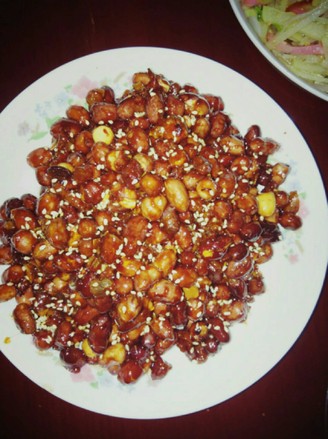 Sweet and Sour Peanuts with Diced Meat recipe