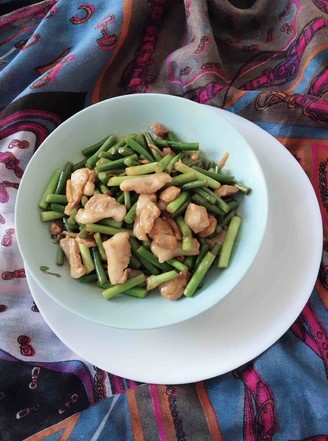 Stir-fried Pork with Garlic Moss recipe