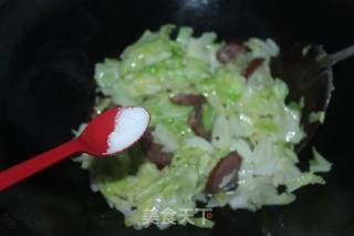 Stir-fried Cabbage with Spicy Sausage recipe