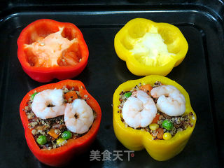 Healthy, Nutritious and Full of Flavor and Fragrance [quinoa Mushrooms and Pepper Cups] recipe