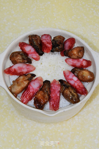 Claypot Rice with Oyster Dried Sausage recipe