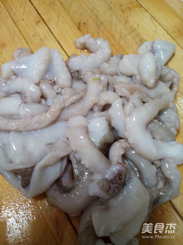 Fried Octopus with Green Pepper recipe