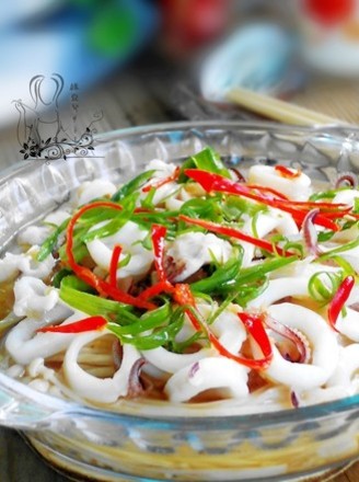 Steamed Golden Needle Squid Rings recipe