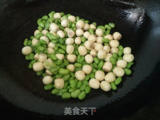 Fried Fresh Lotus with Edamame recipe